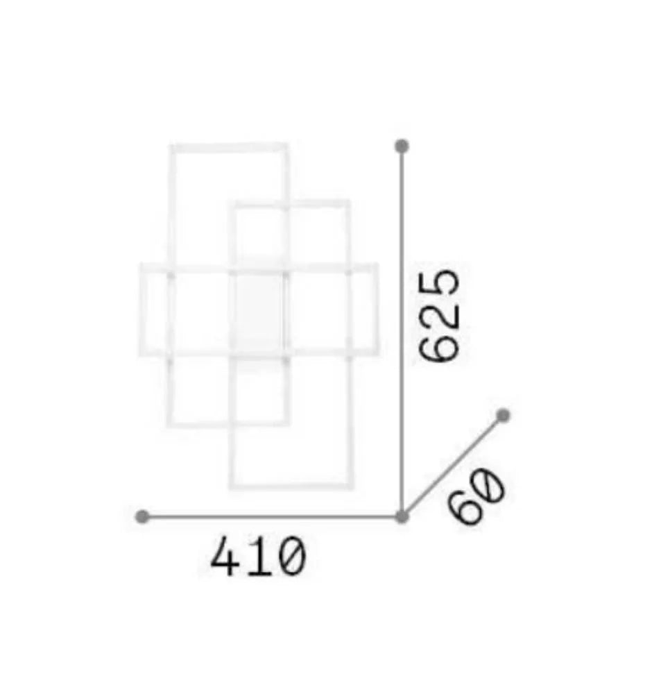 Frame plafoniera bianca Ideal Lux 33W 3000K