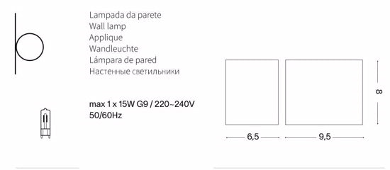 Up applique da esterno antracite Ideal Lux 15W G9 IP44
