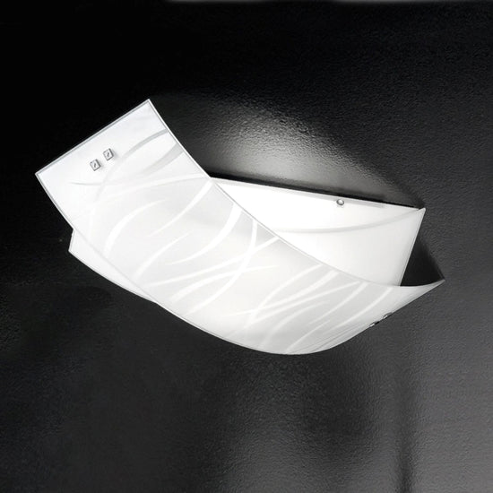 Agnese plafoniera bianco serigrafato Gea Luce 24W E27