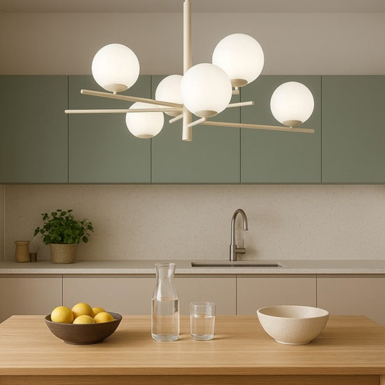 Boomerang lampadario sabbia bianco Top Light 60W E27