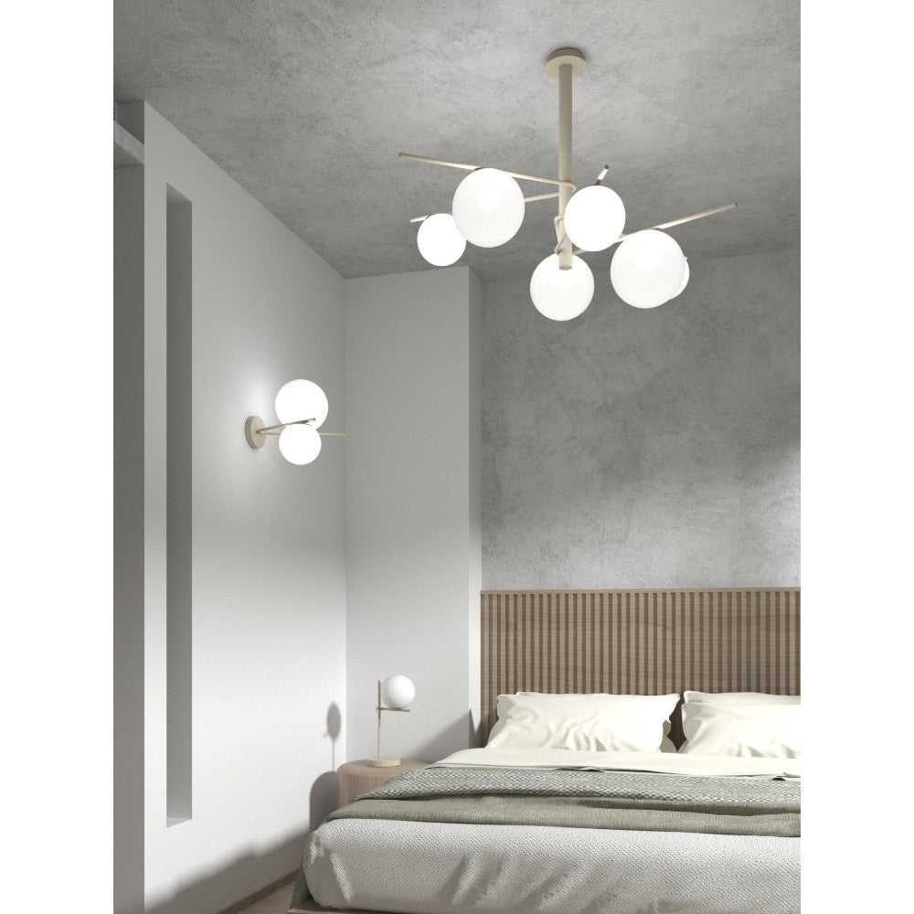Boomerang lampadario sabbia bianco Top Light 60W E27