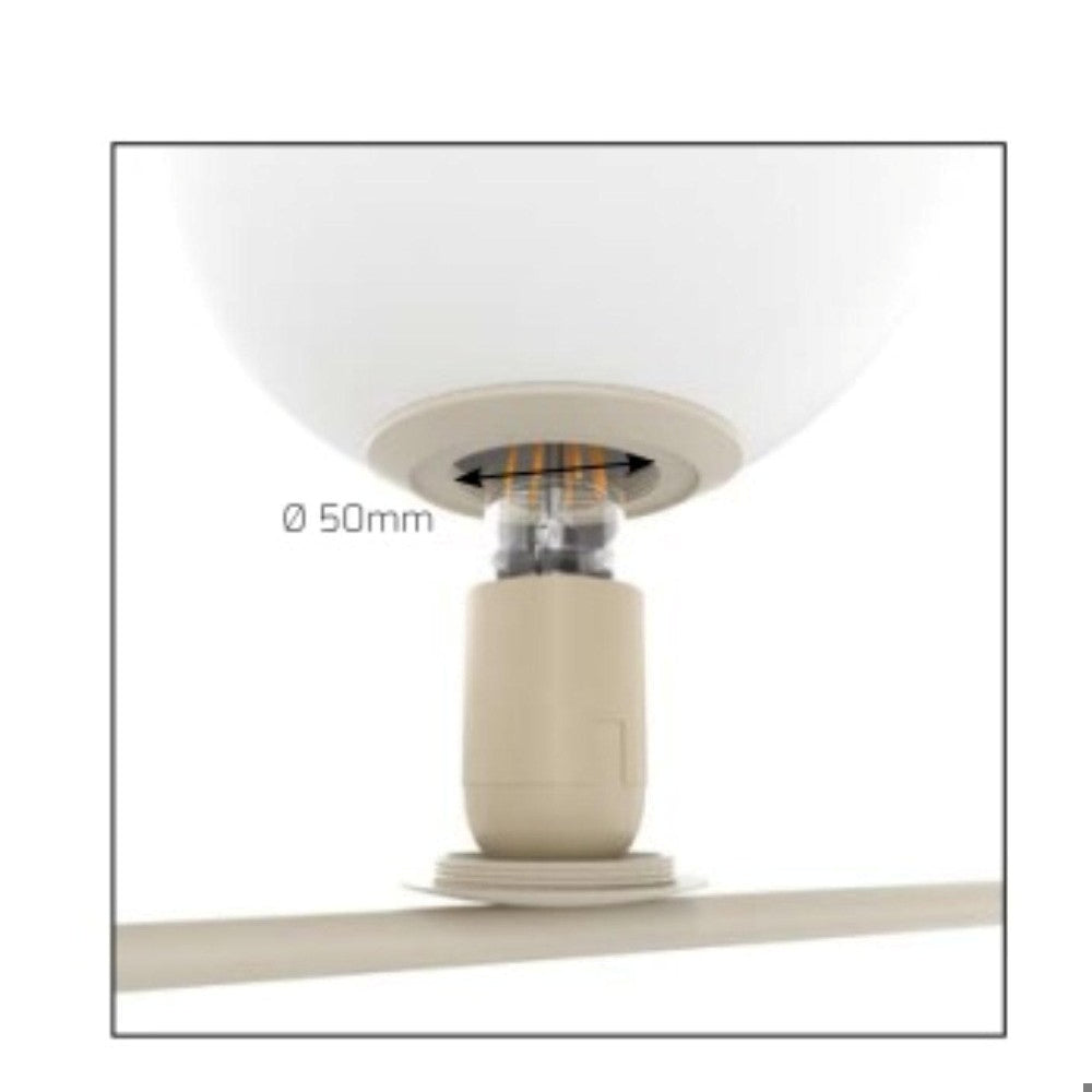 Boomerang lampadario sabbia bianco Top Light 60W E27