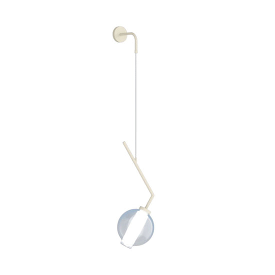 Applique sfera pendente sabbia vetro blu Top Light E27 60W