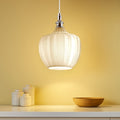 Cleofe sospensione ocra trasparente cromo Gea Luce 60W E27