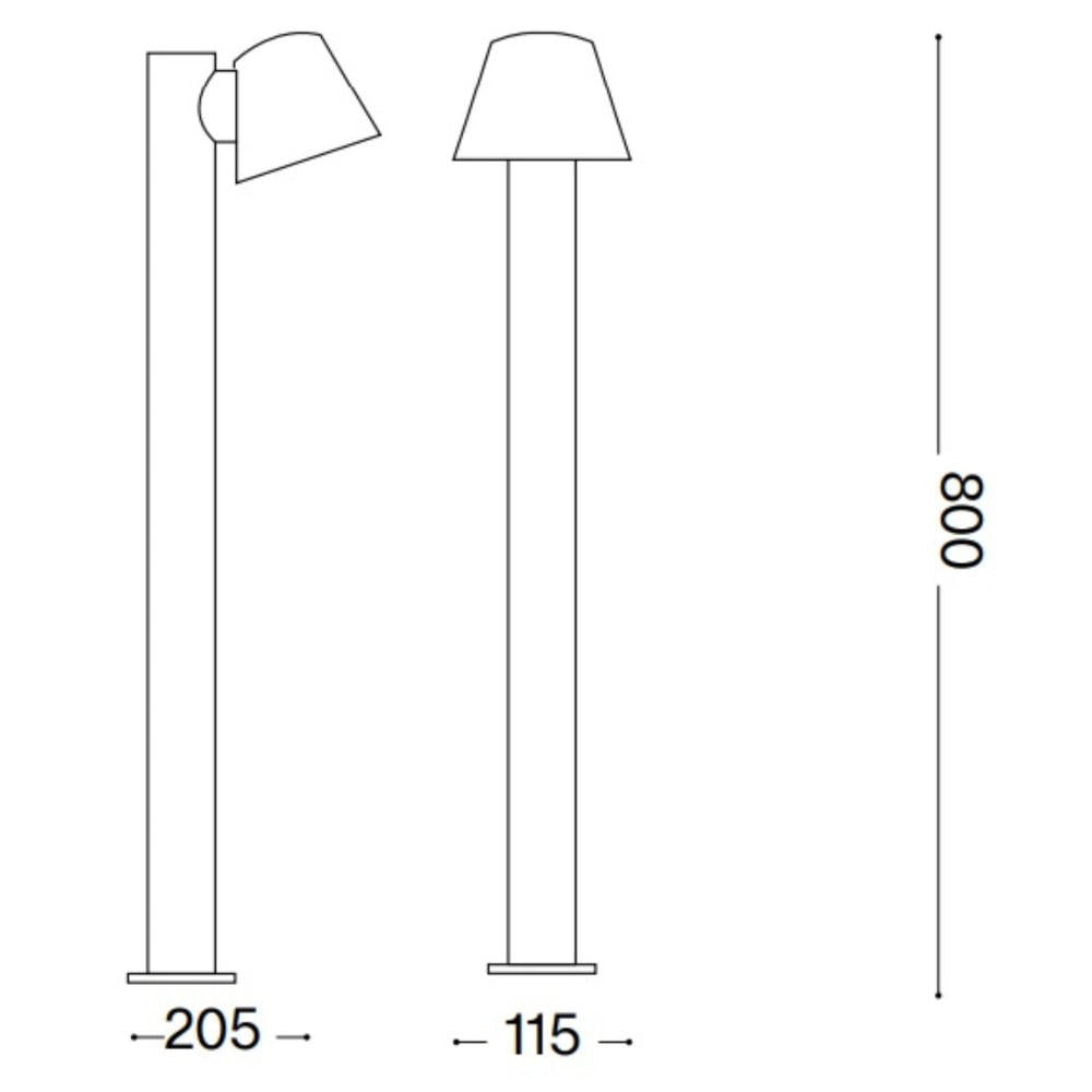 Gas lampione da esterno coffee Ideal Lux 1xGU10 max 7W