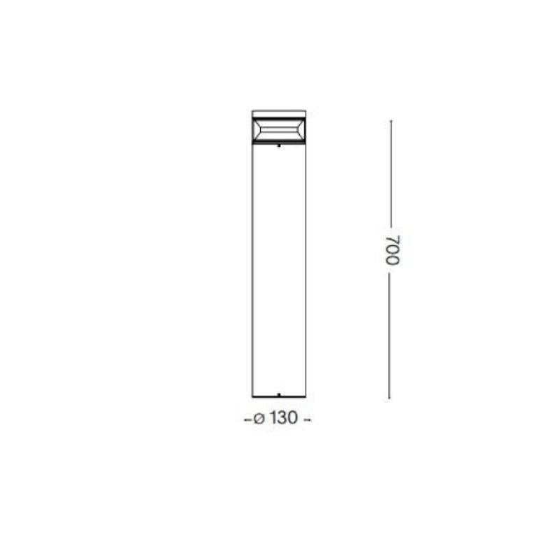 Boeing lampione esterno antracite Ideal Lux 14W 3000K