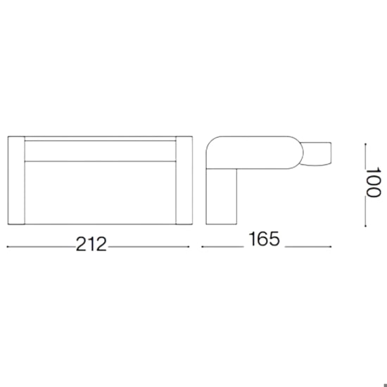 Swipe applique da esterno grigio chiaro Ideal Lux 20,5W 3000K IP54