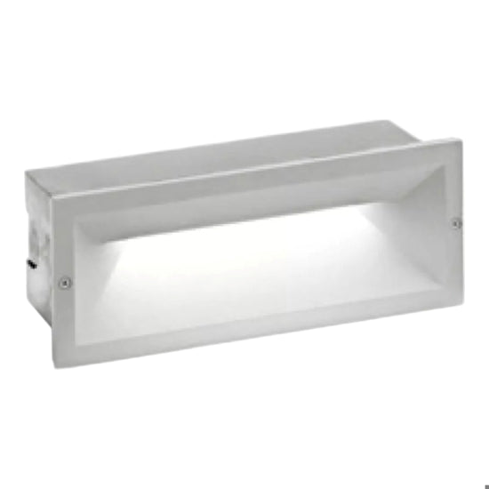 segnapasso da incasso grigio metallizzato Gea Luce 13W 4000K IP65
