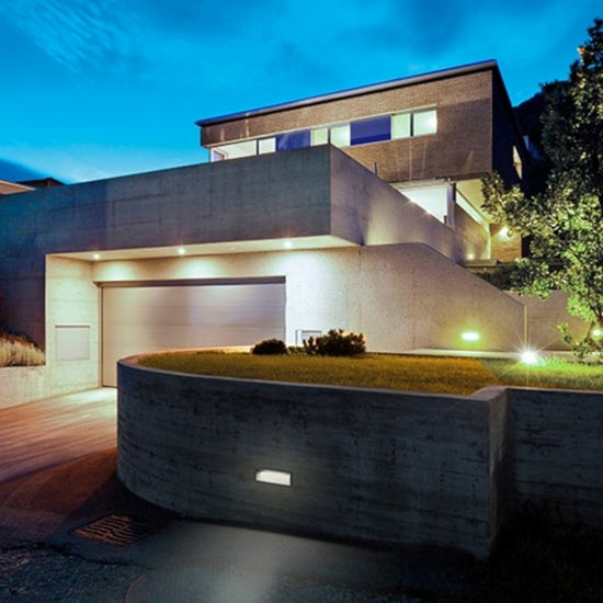 segnapasso da incasso grigio metallizzato Gea Luce 13W 4000K IP65