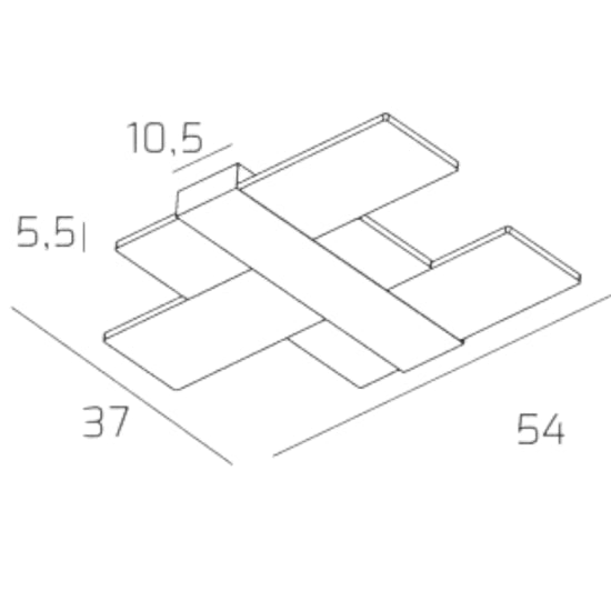 Flight plafoniera camera da letto bianco Top Light 30W 3000K-4000K