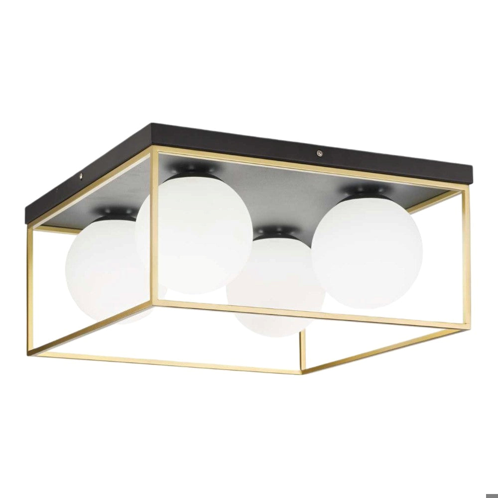 Lingotto plafoniera ottone Ideal Lux 4xE14 max 28W