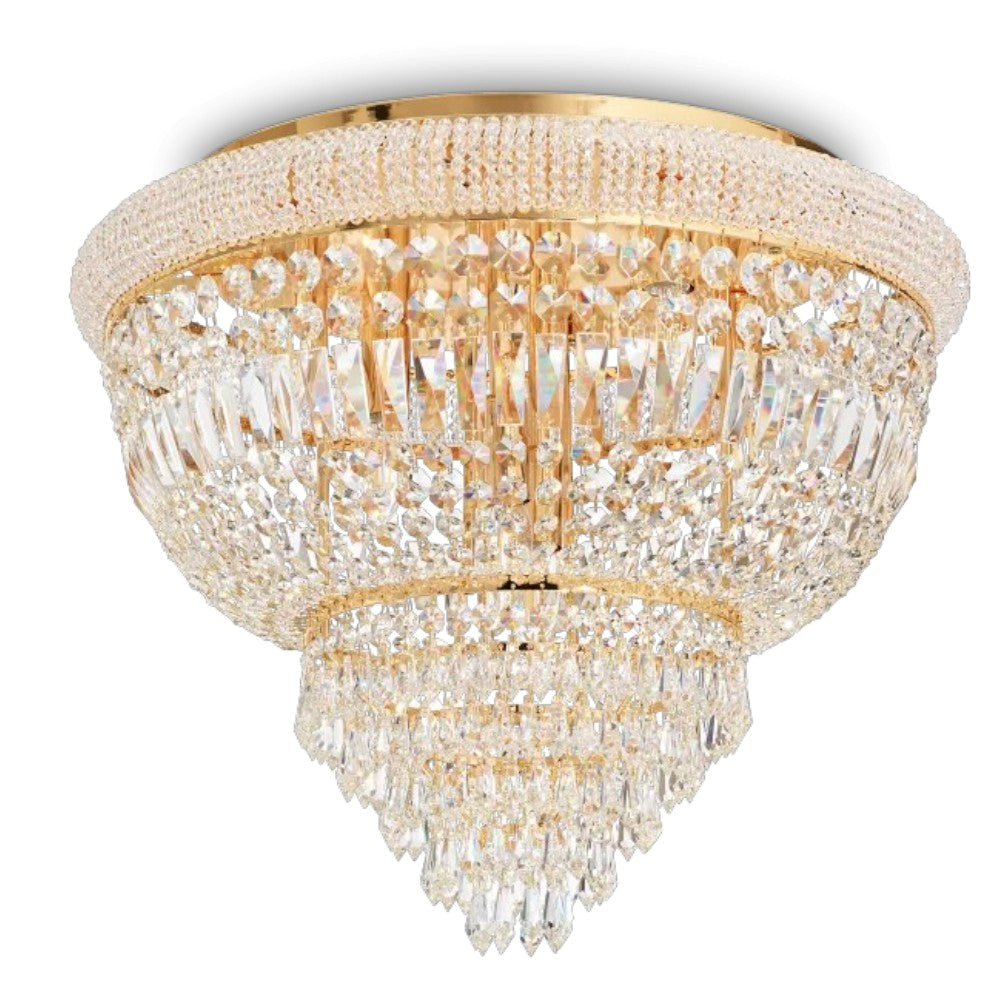 Dubai plafoniera ottone Ideal Lux 6xE14 max 28W