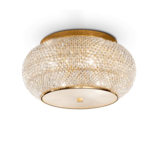 Pasha plafoniera oro Ideal Lux 14xE14