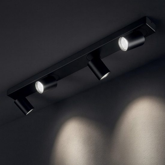 Rudi plafoniera nera Ideal Lux 4xGU10 7W 3000K