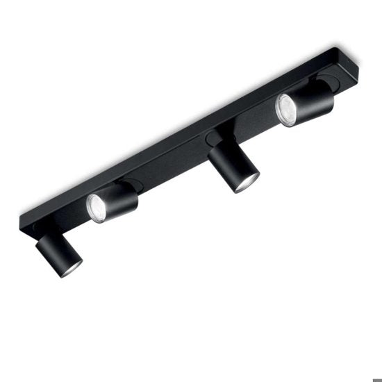 Rudi plafoniera nera Ideal Lux 4xGU10 7W 3000K