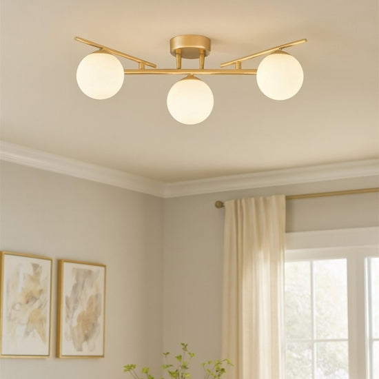 Atlas plafoniera oro Ideal Lux 3xG9 4W 3000K