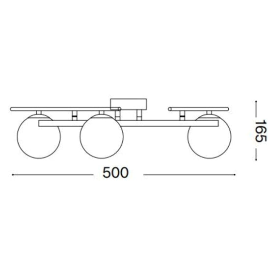 Atlas plafoniera oro Ideal Lux 3xG9 4W 3000K