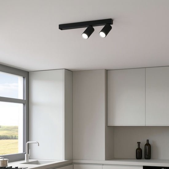 Profilo plafoniera nera Ideal Lux 2xGU10 7W 3000K