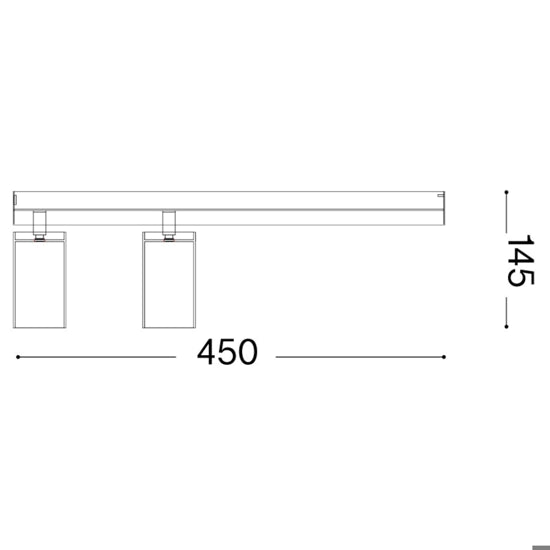 Profilo plafoniera nera Ideal Lux 2xGU10 7W 3000K