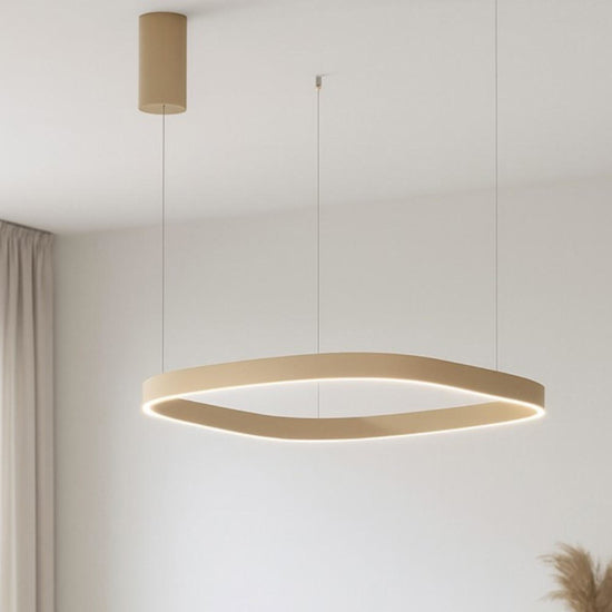 Criseide SQ-SA lampadario tortora beige satinato Gea Luce 60W 3000K