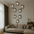 Eclipse lampadario 8 sfere fumé bianco Top Light G9 8W
