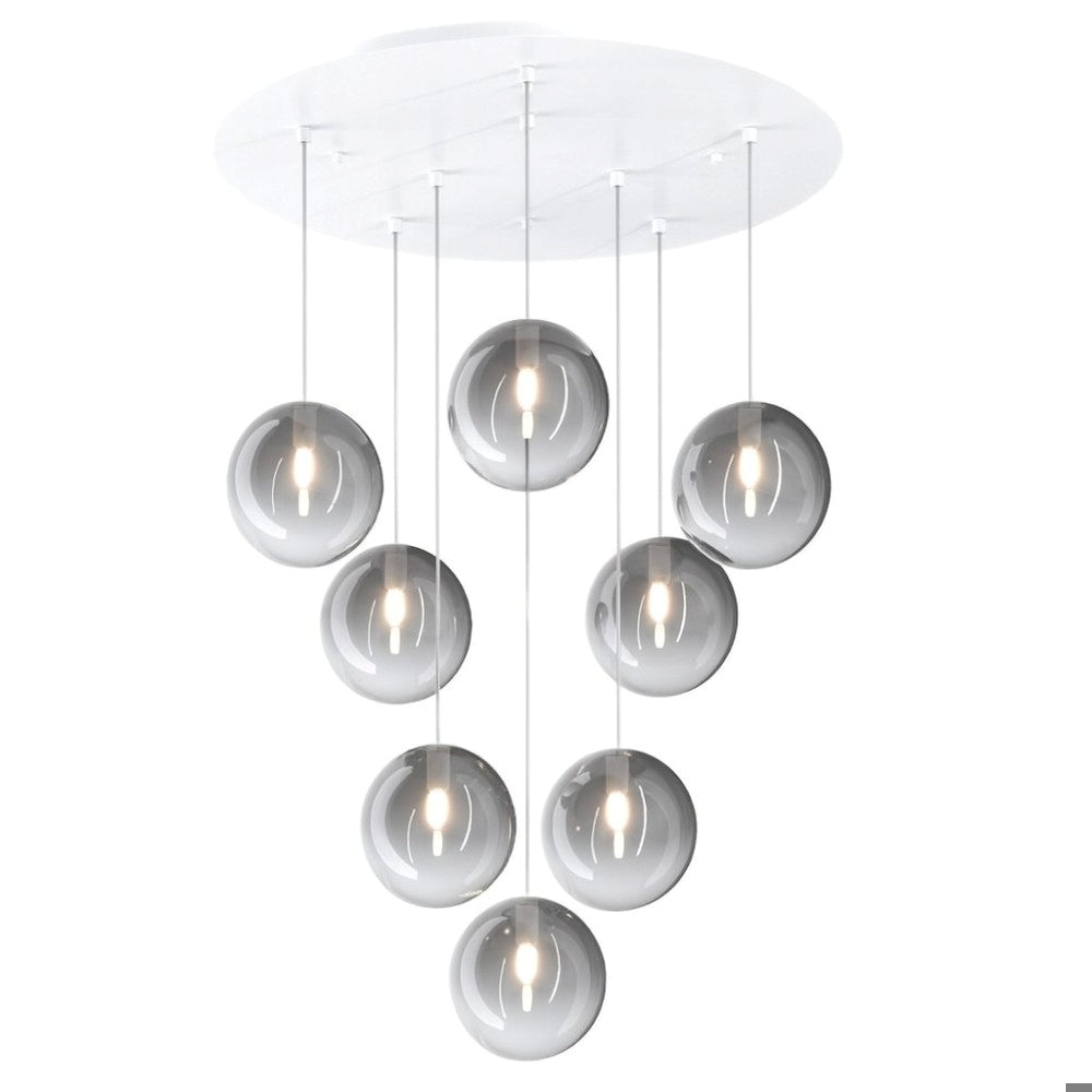 Eclipse lampadario 8 sfere fumé bianco Top Light G9 8W