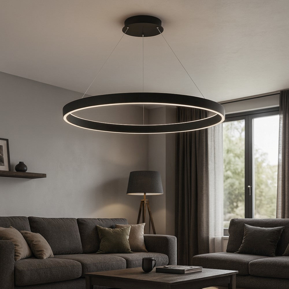 Criseide lampadario nero Gea Luce 100W 3000K