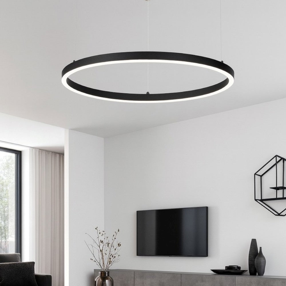 Oracle Slim sospensione nera Ideal Lux 40W 3000K
