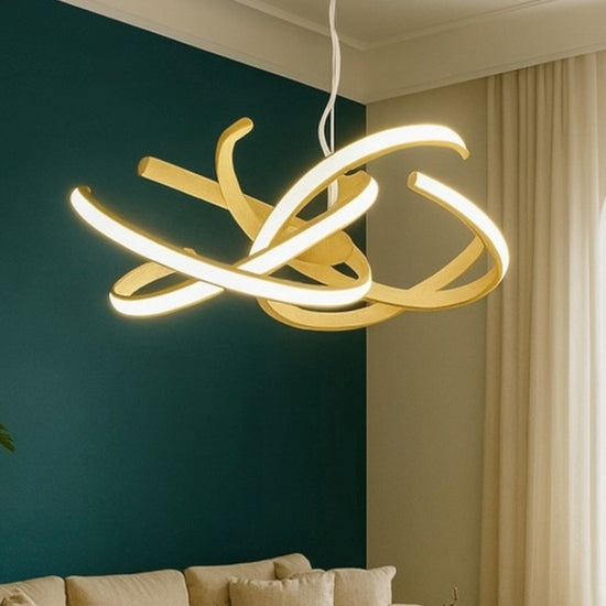 Cinzia lampadario oro spazzolato Gea Luce 46W 3000K