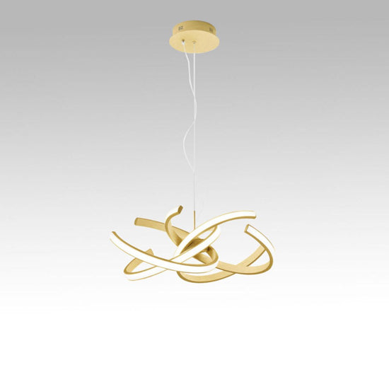 Cinzia lampadario oro spazzolato Gea Luce 46W 3000K