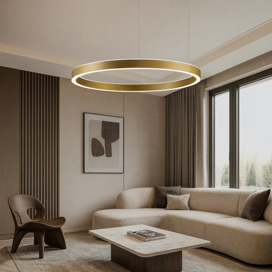 Criseide S-1G lampadario oro Gea Luce 100W 3000K