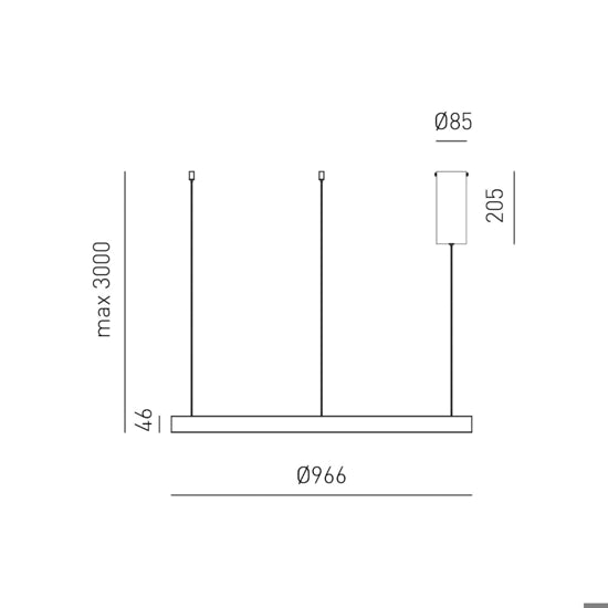 Criseide S-1G lampadario oro Gea Luce 100W 3000K