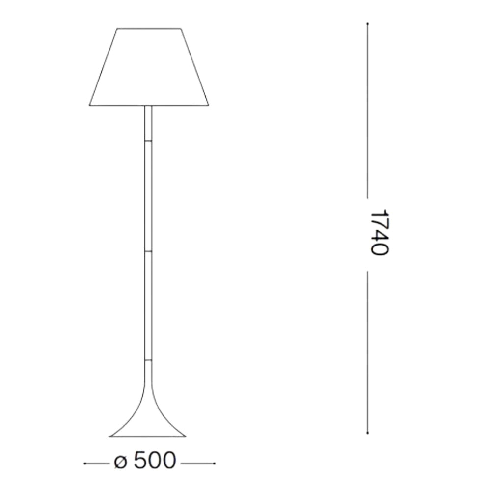 London piantana nera Ideal Lux 1xE27 max 60W