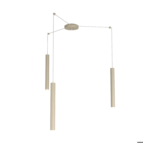 Lampadario cucina 3 cilindri sabbia Top Light GU10 4W isola penisola