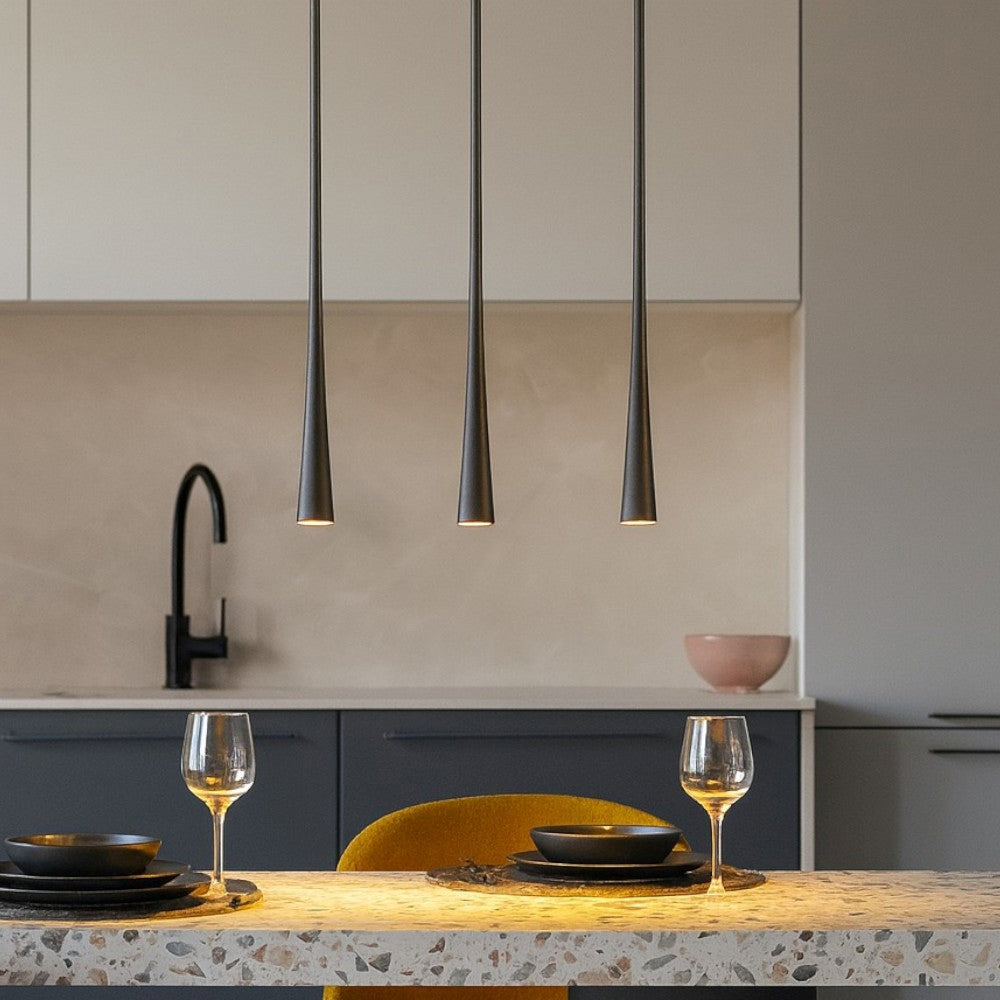 Dafne lampadario isola cucina bianco Gea Luce 16,5W 3000K