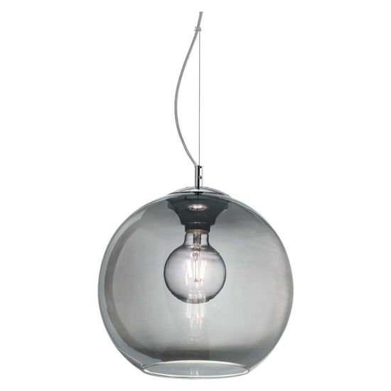 Nemo sospensione fumé cromato Ideal Lux 1xE27 max 42W