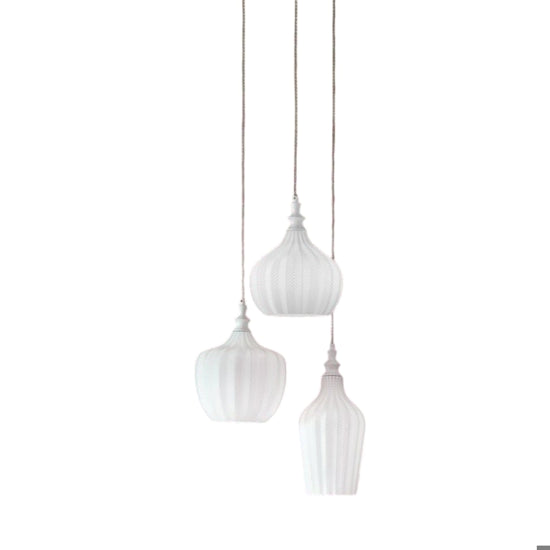 Cleofe S3 lampadario multisfere bianco opaco Gea Luce 60W E27
