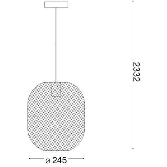 Net sospensione oro Ideal Lux 20W E27