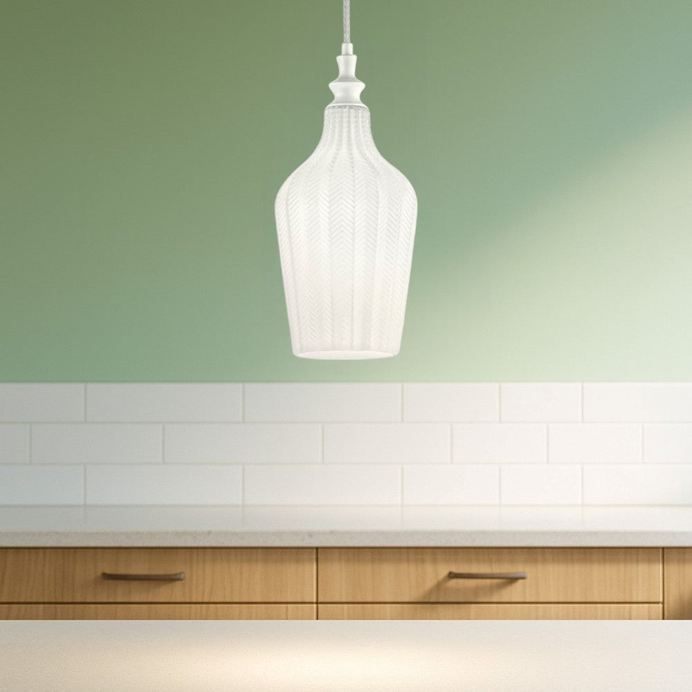 Cleofe sospensione bianco opaco Gea Luce 60W E27
