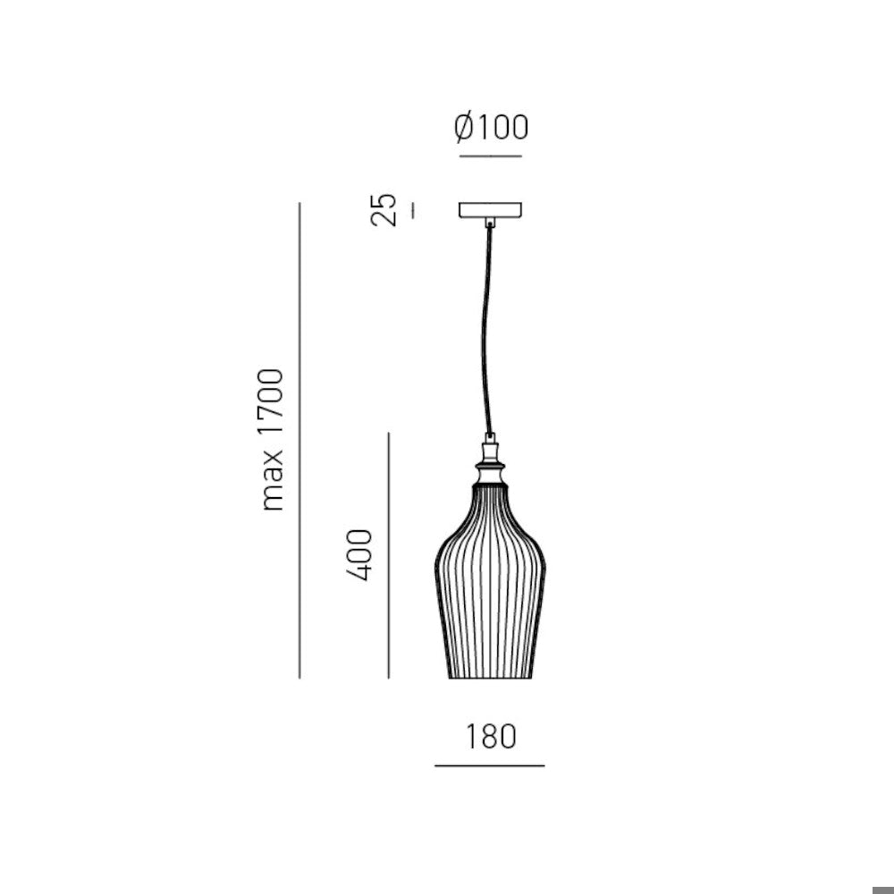 Cleofe sospensione bianco opaco Gea Luce 60W E27