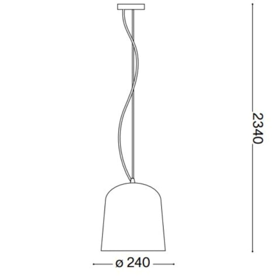 Bistro sospensione nera fumé Ideal Lux 1xE27 max 60W