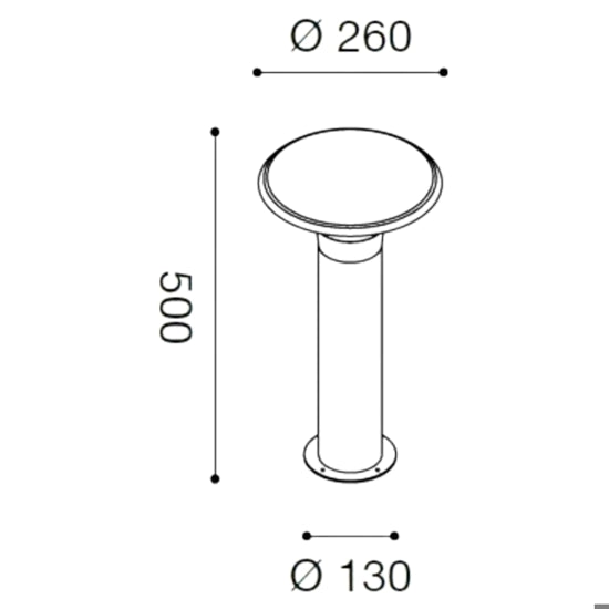 lampione da esterno ruggine Gea Luce E27 13W
