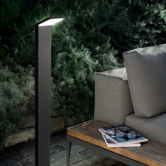 Style lampione esterno antracite Ideal Lux 9W 4000K