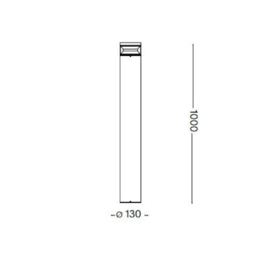Boeing lampione da esterno marrone Ideal Lux 14W 3000K IP65