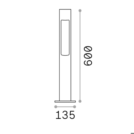Tronco lampada da esterno antracite Ideal Lux 1xG9 max 9W