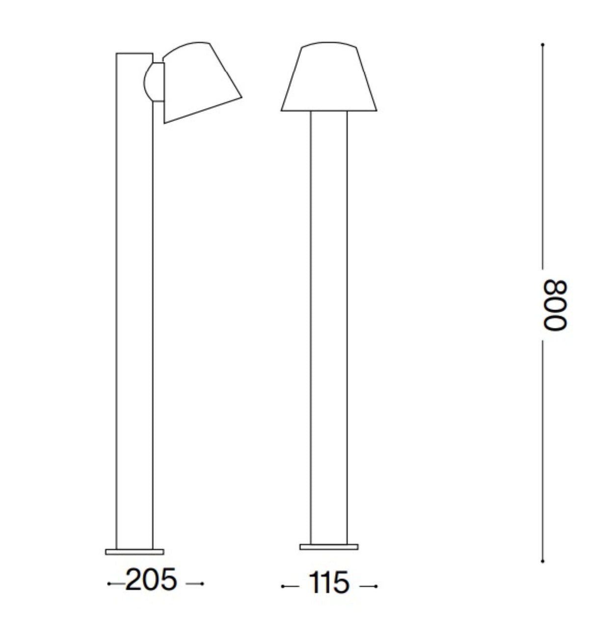 Gas lampione da esterno antracite Ideal Lux 1xGU10 max 7W