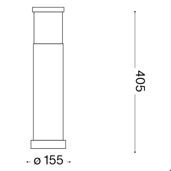 Tronco lampione da esterno grigio Ideal Lux 1xE27 max 42W