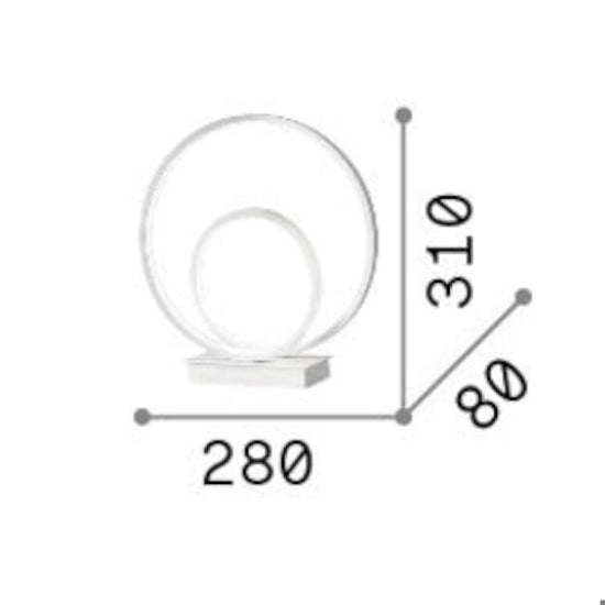 Oz TL On-Off lampada da tavolo ottone Ideal Lux 22W 3000K