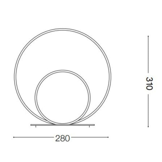 Oz TL On-Off lampada da tavolo nera Ideal Lux 22W 2700K