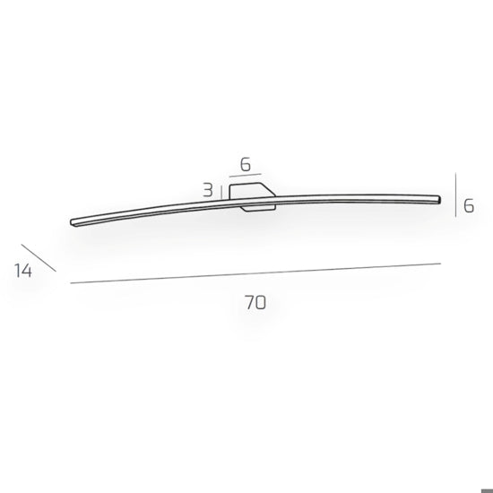 Applique specchio bagno cromo lucido Top Light LED 11,2W 4000K